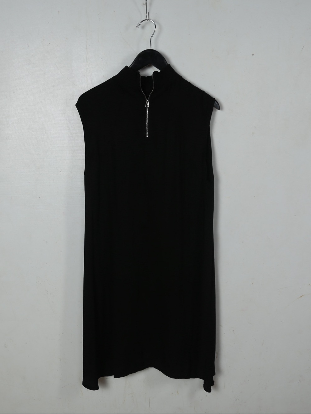 Wishlist Black Sleeveless Mini Dress with Front Zip